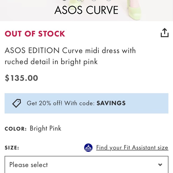 New: asos edition Curve. Ruched Midi Maxi Dress. US Size 20 - Picture 13 of 13